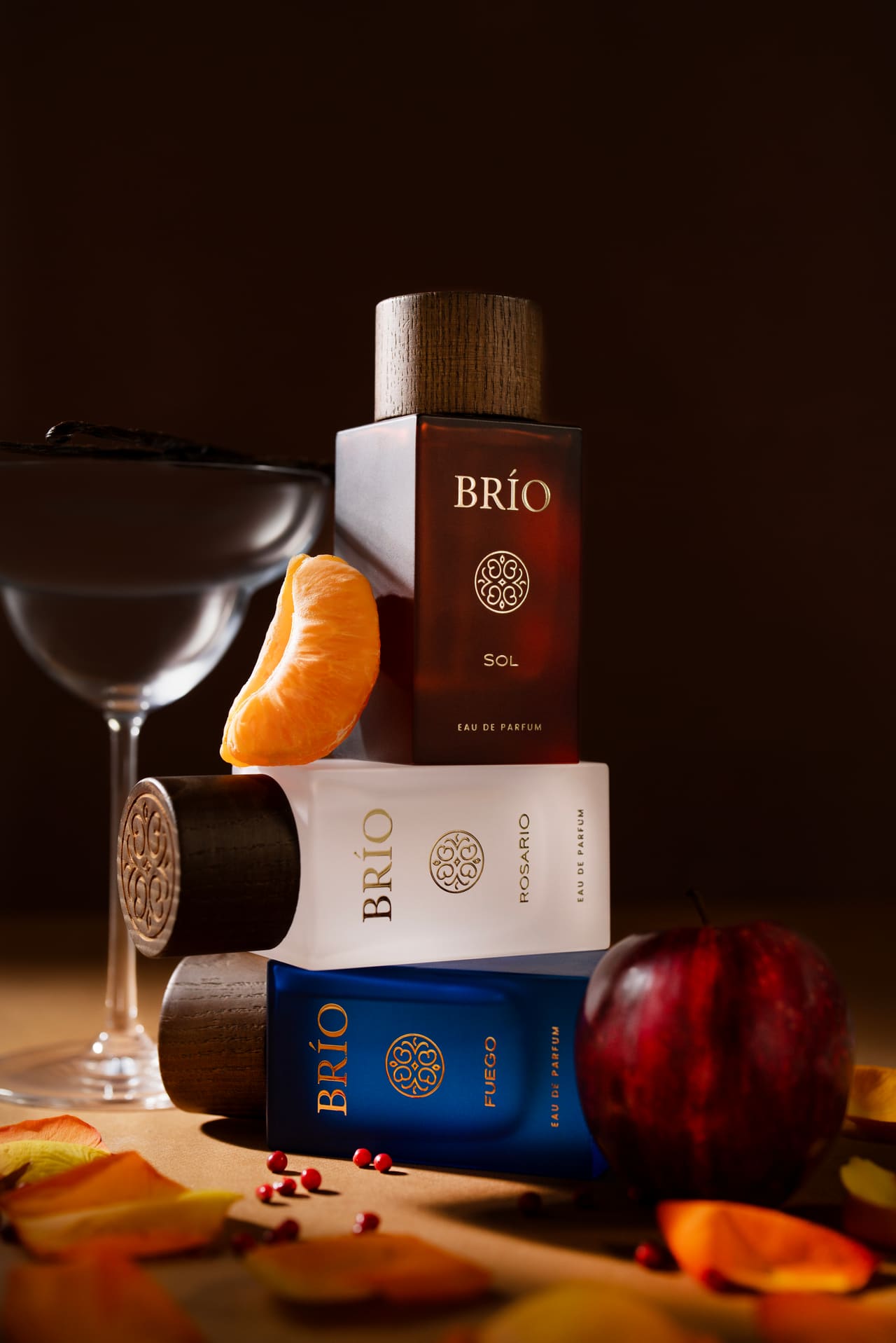 Brio — fragrance art-direction moodboard by Innovex