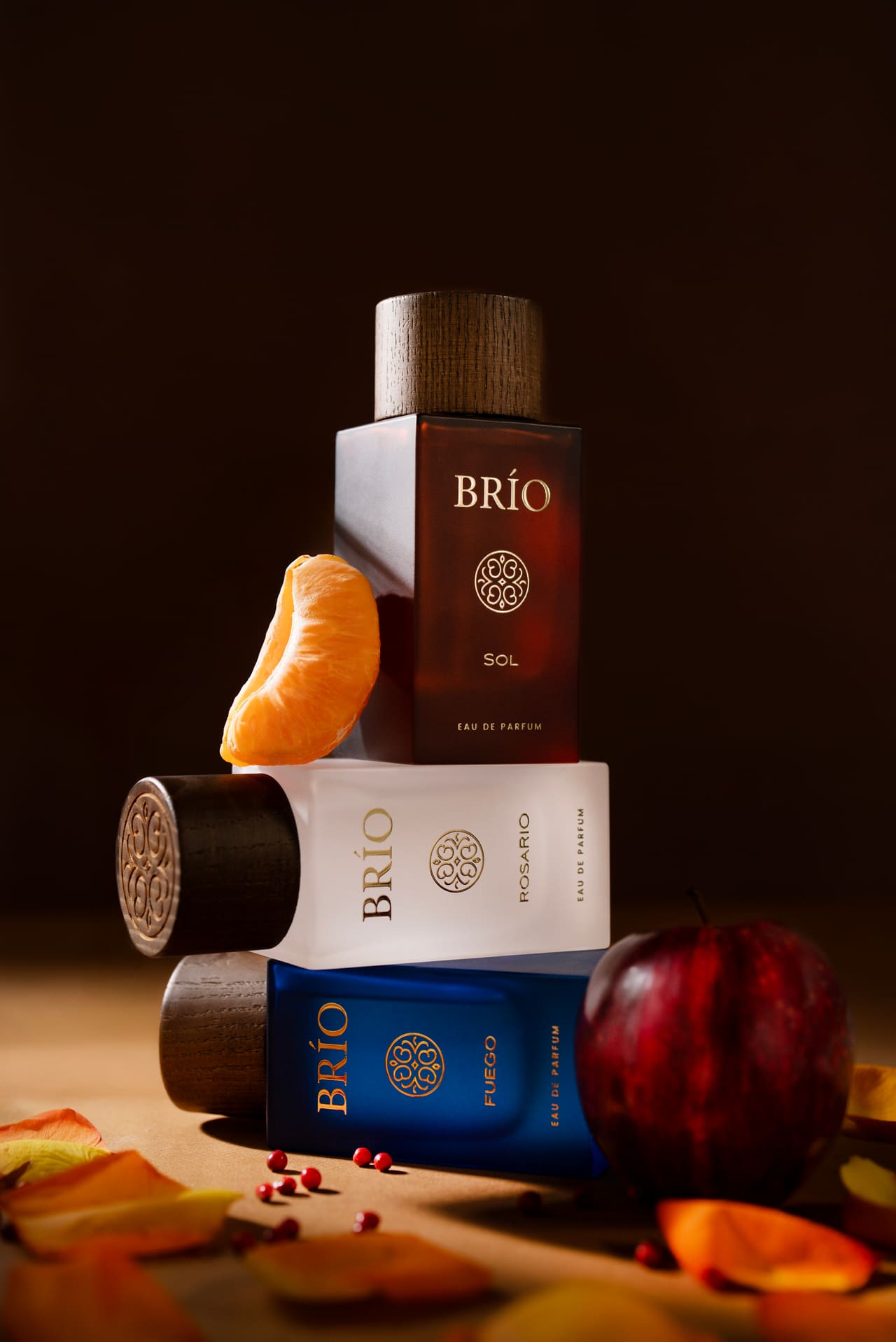 Brio — fragrance art-direction moodboard by Innovex