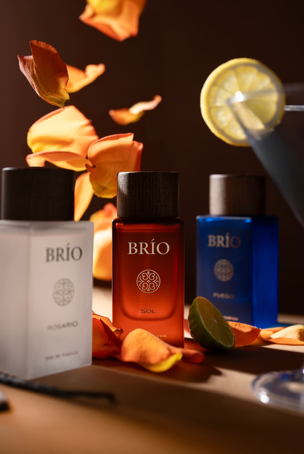 Brio — fragrance art-direction moodboard by Innovex