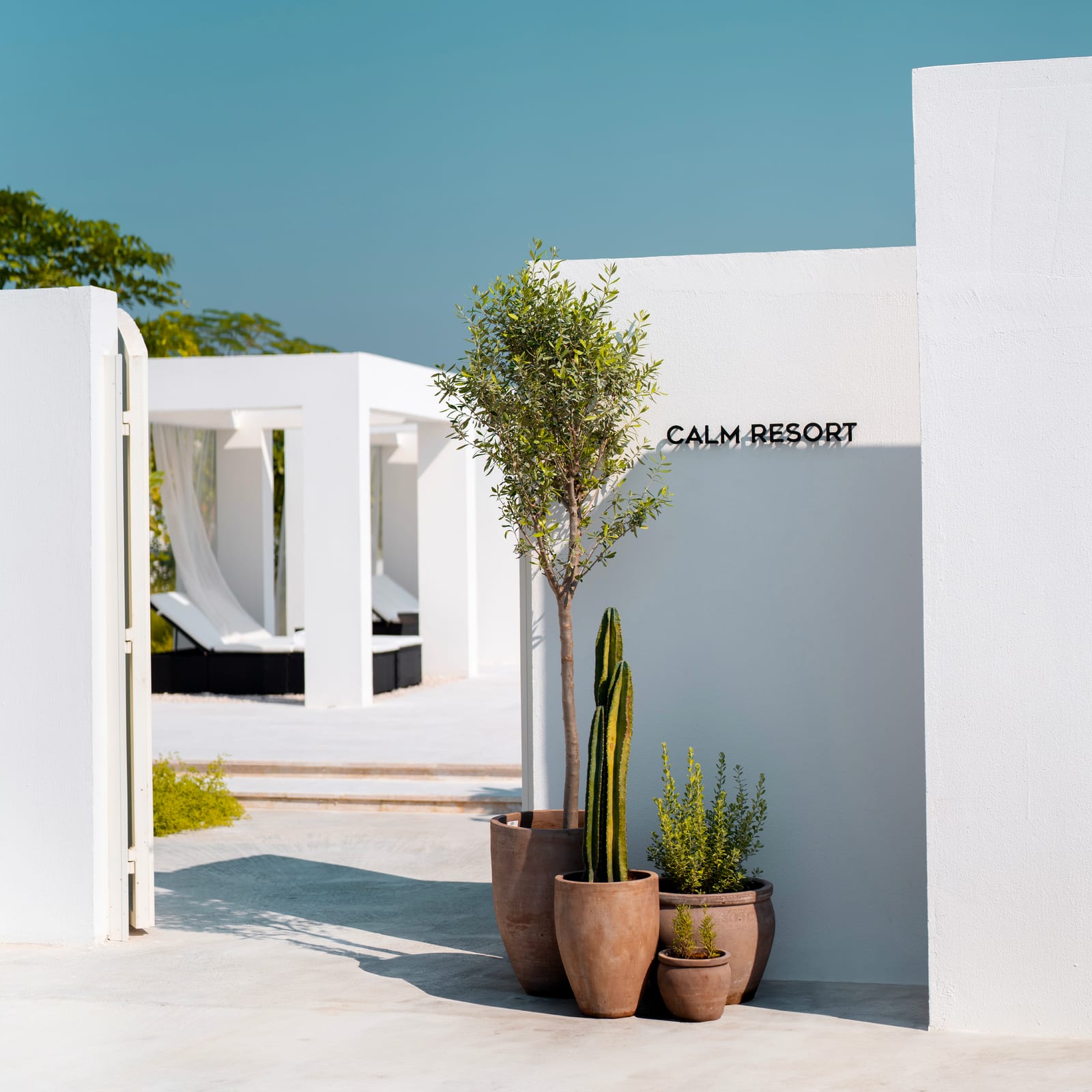 Calm Resort — hospitality art-direction moodboard by Innovex