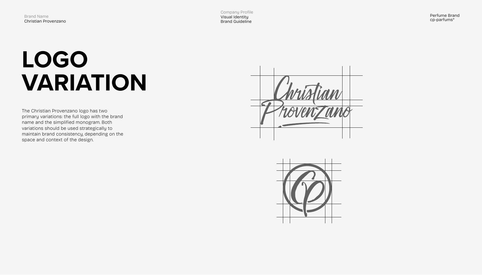 Christian Provenzano — fragrance brand identity visual by Innovex
