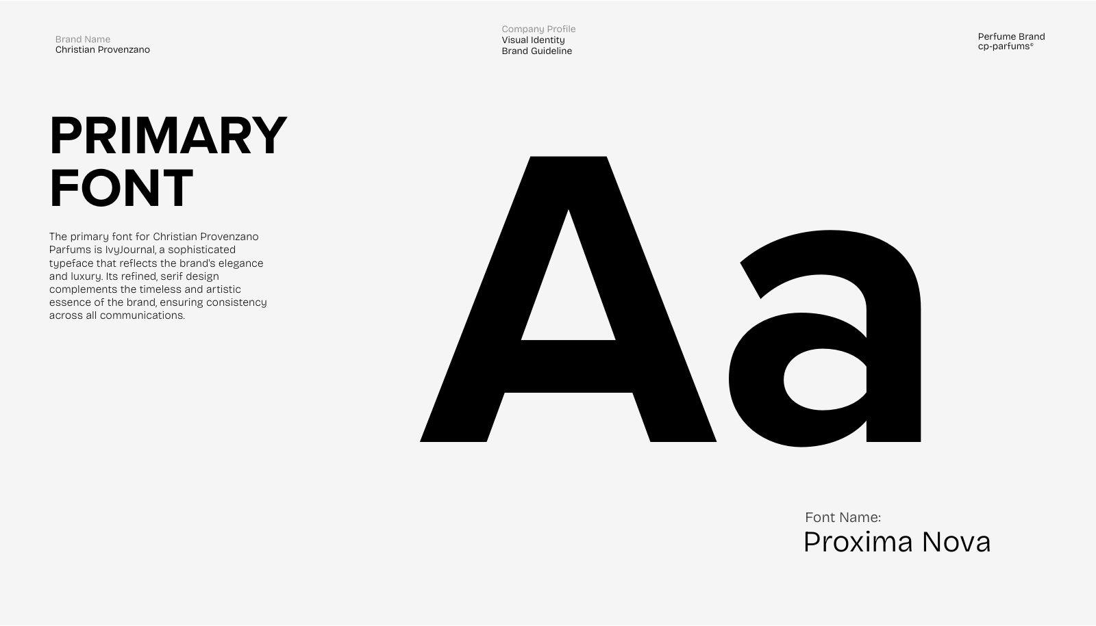 Christian Provenzano — fragrance brand identity visual by Innovex