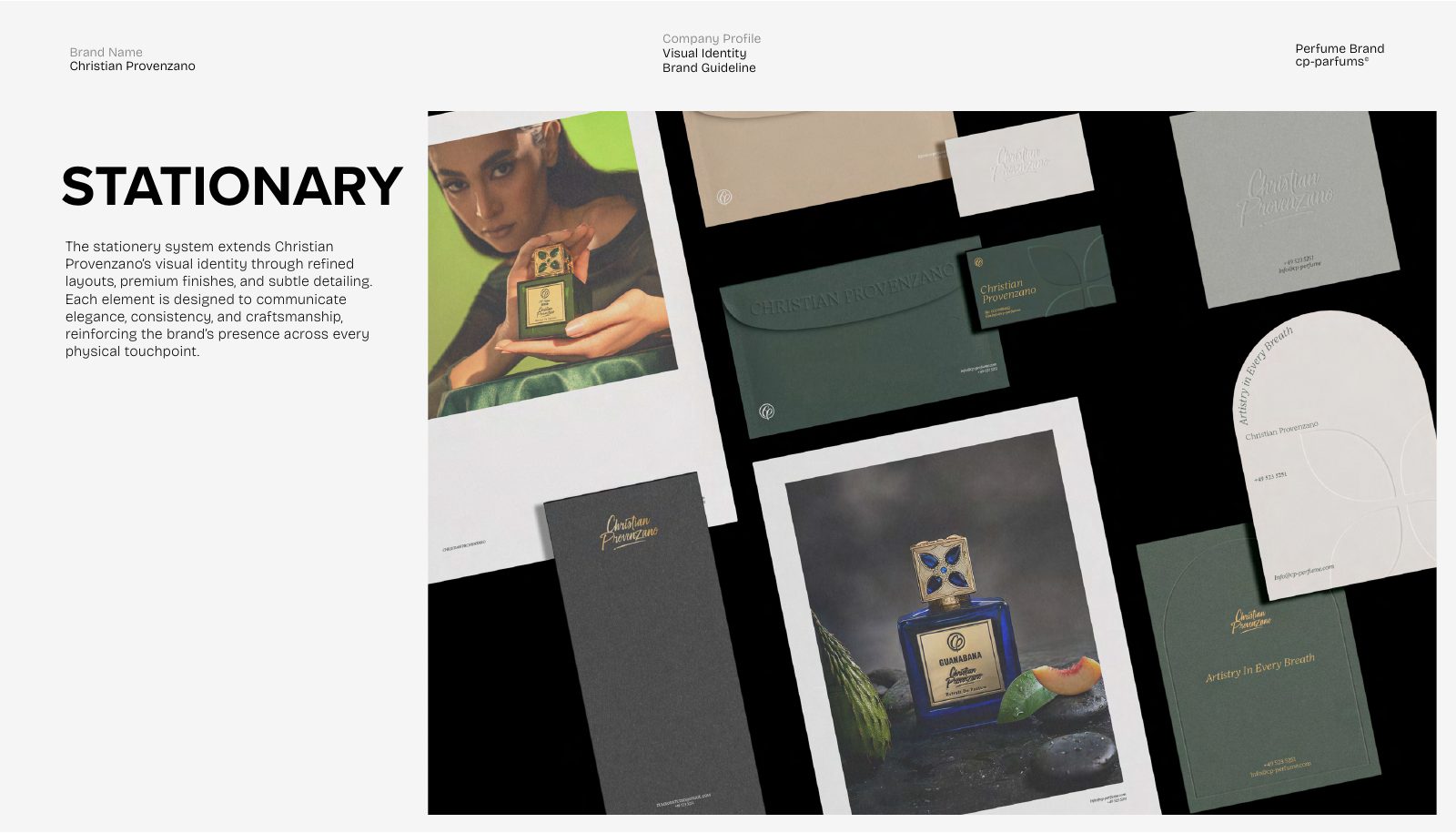 Christian Provenzano — fragrance brand identity visual by Innovex