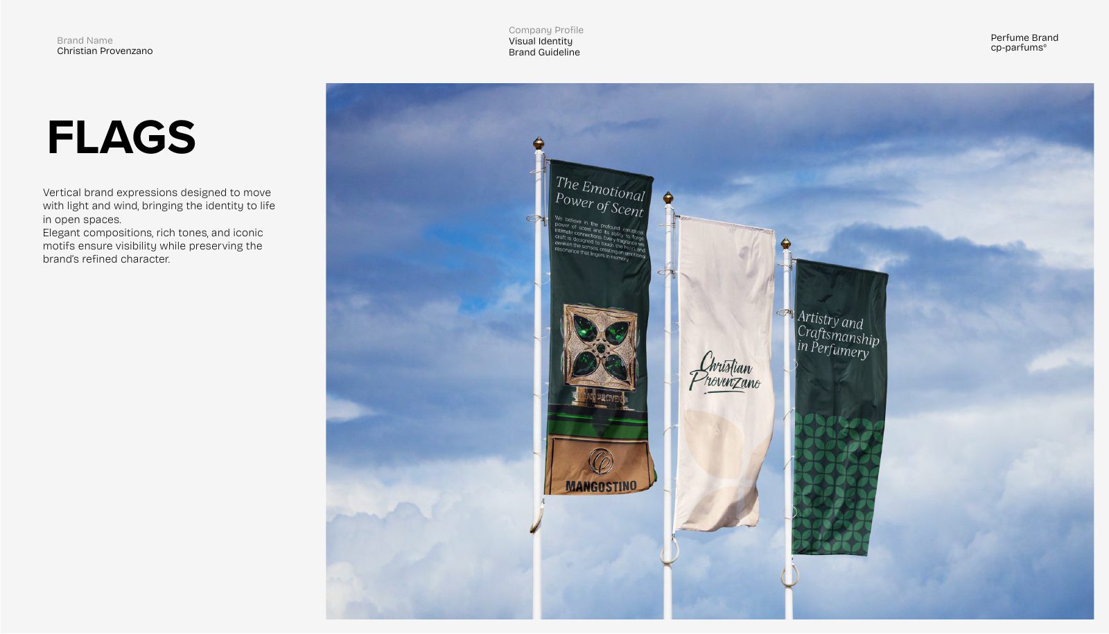 Christian Provenzano — fragrance brand identity visual by Innovex