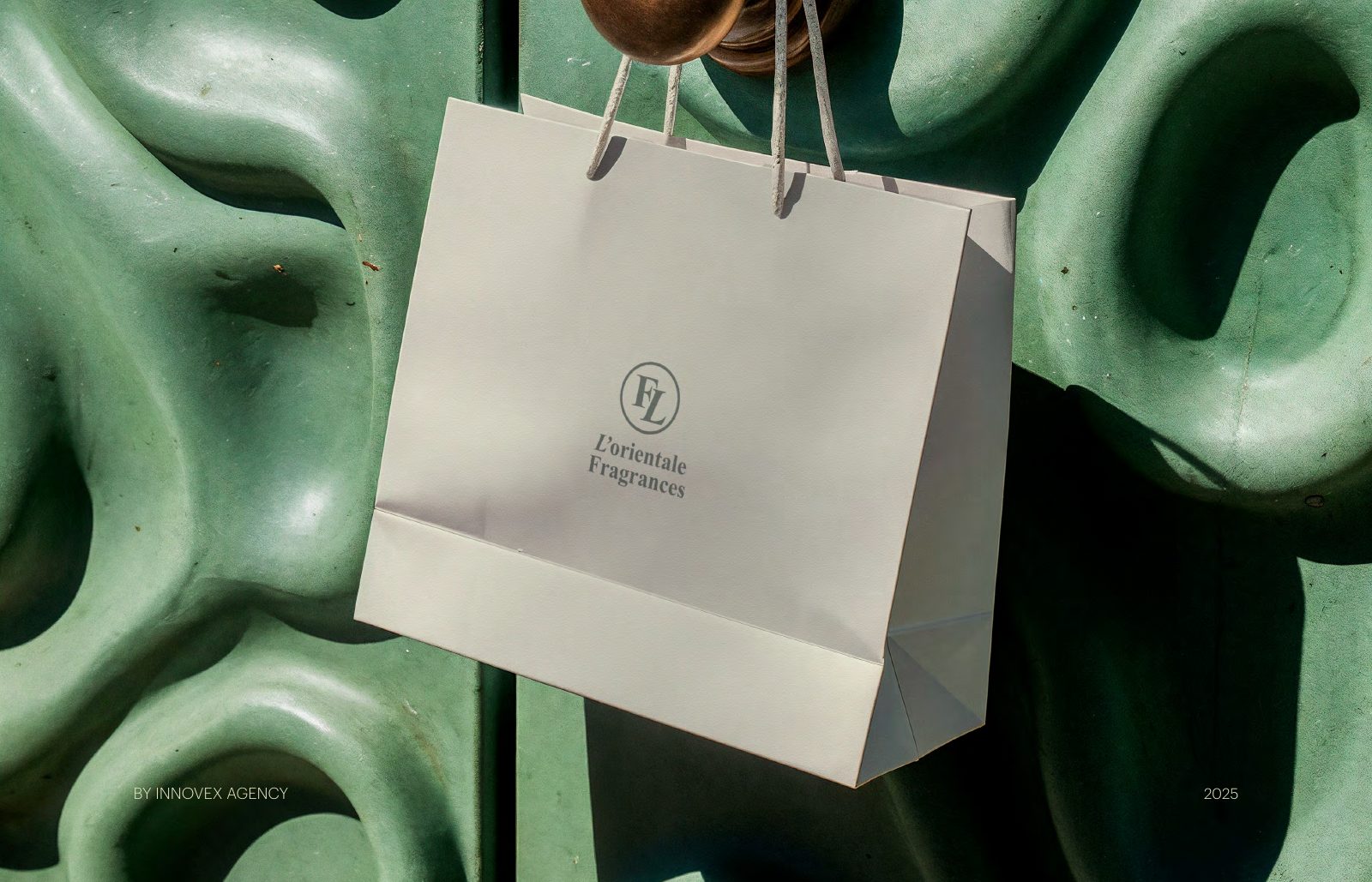 L'Orientale — fragrance brand identity visual by Innovex