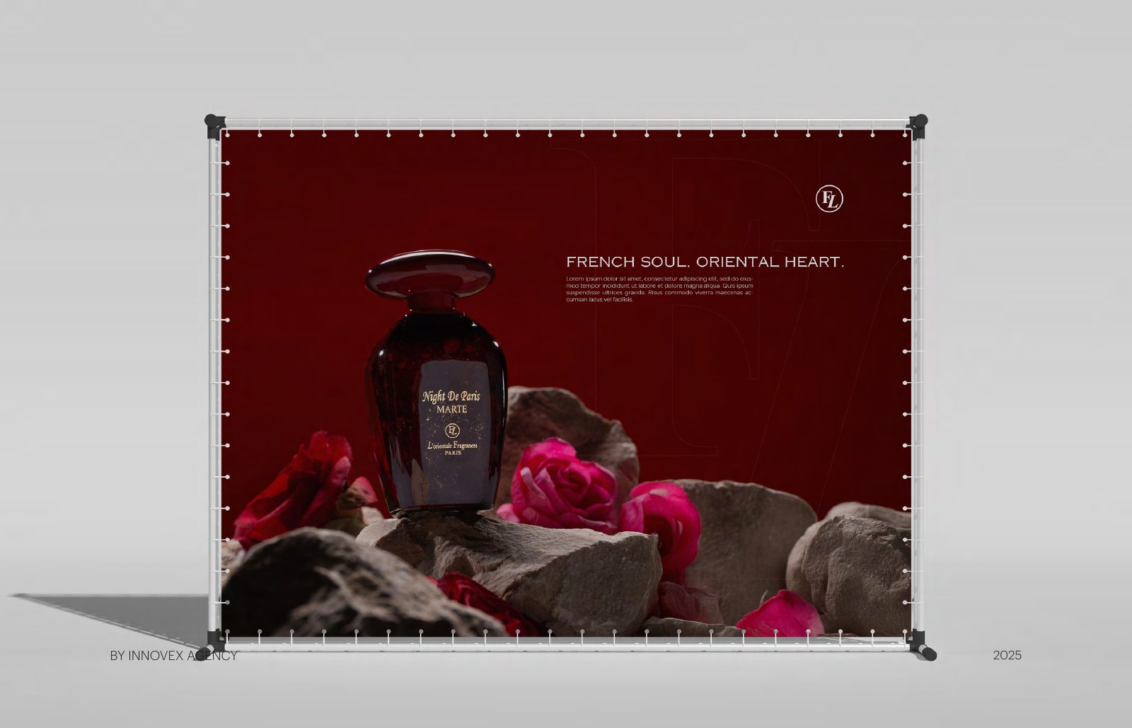 L'Orientale — fragrance brand identity visual by Innovex