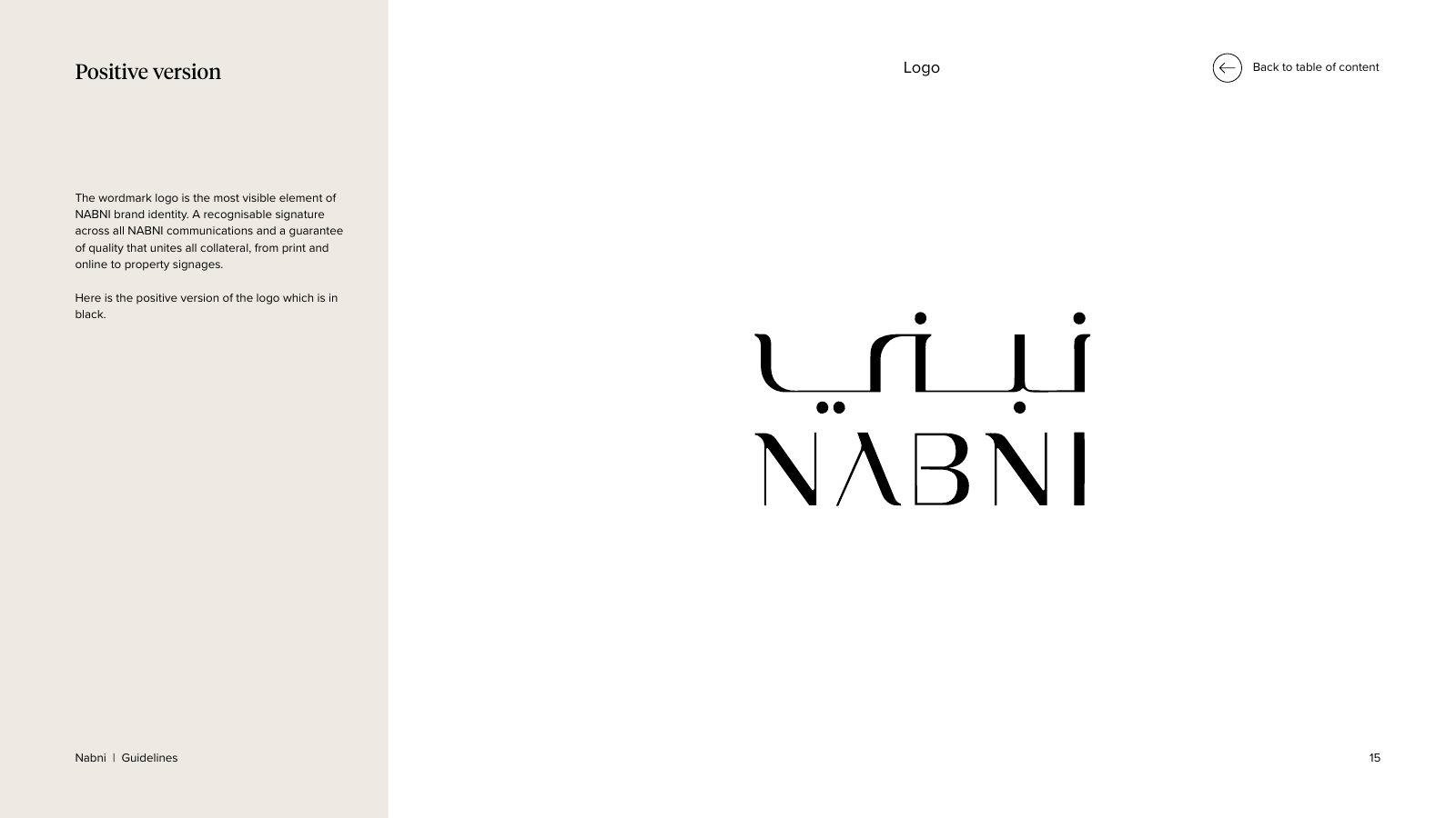 Nabni — real estate brand identity visual by Innovex