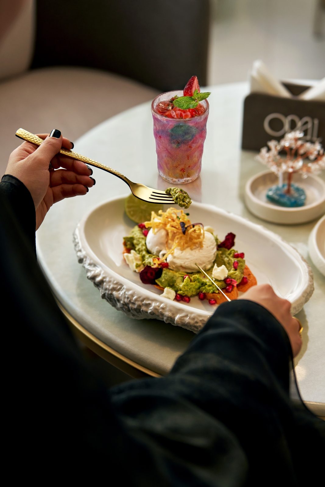 Opal 10 Cafe — food and beverage art-direction moodboard by Innovex