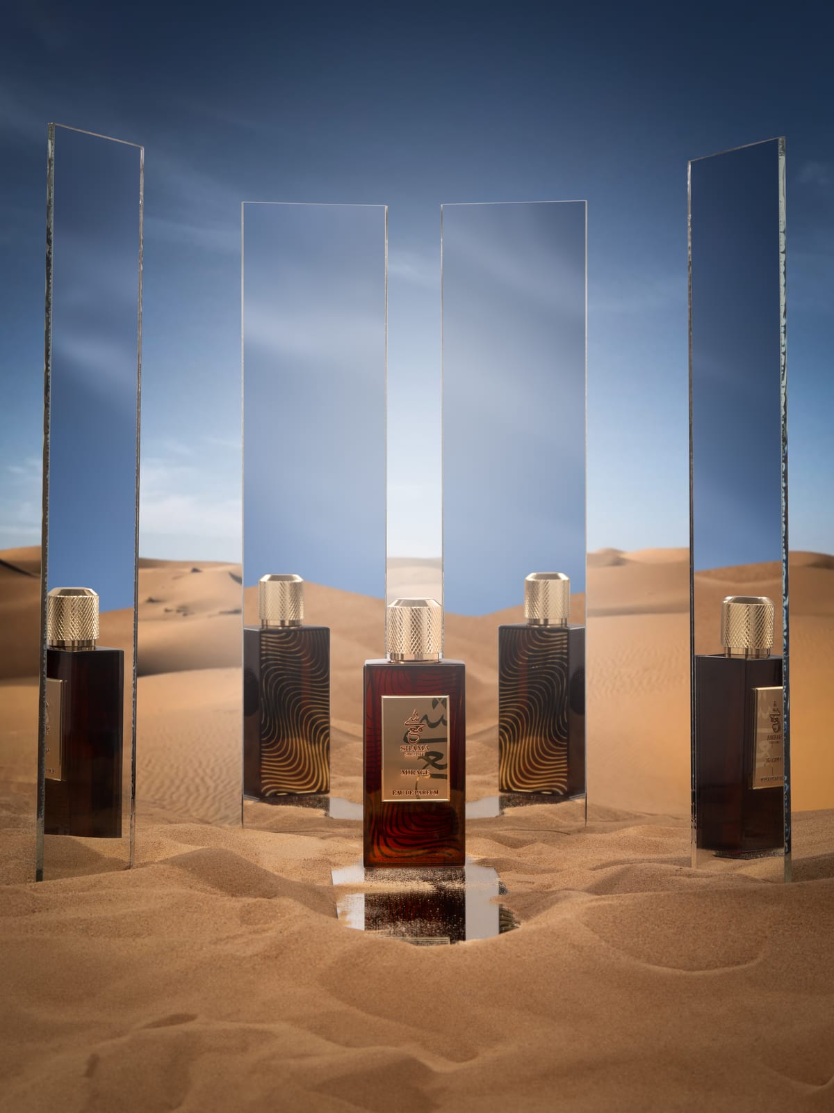 Shama — fragrance art-direction moodboard by Innovex