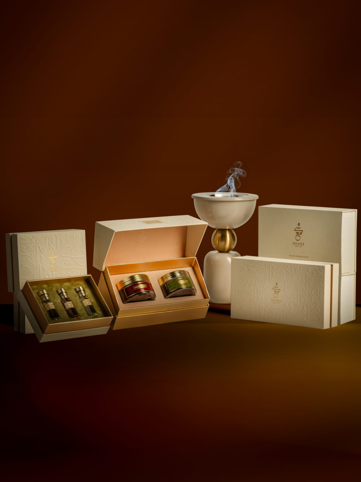 Shama — fragrance art-direction moodboard by Innovex