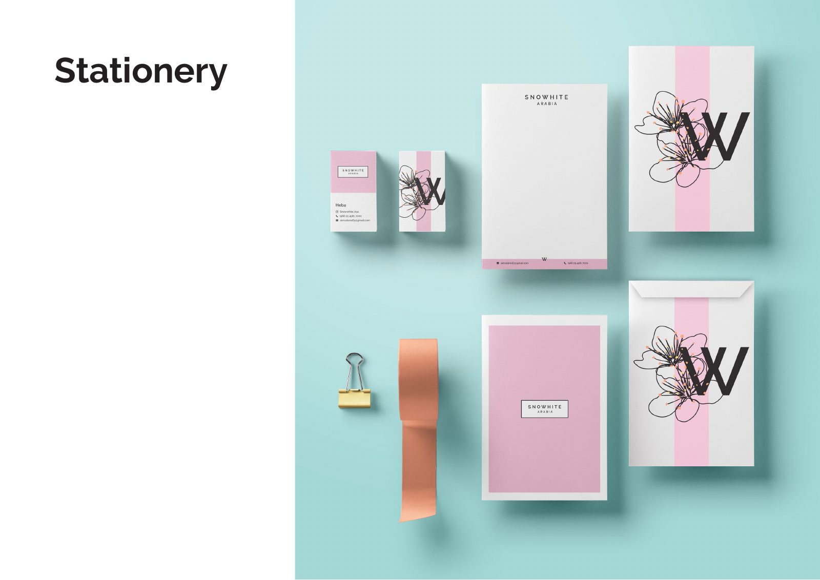 Snow White Arabia — beauty brand identity visual by Innovex