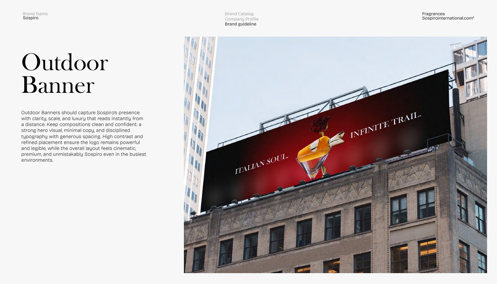 Sospiro — fragrance brand identity visual by Innovex