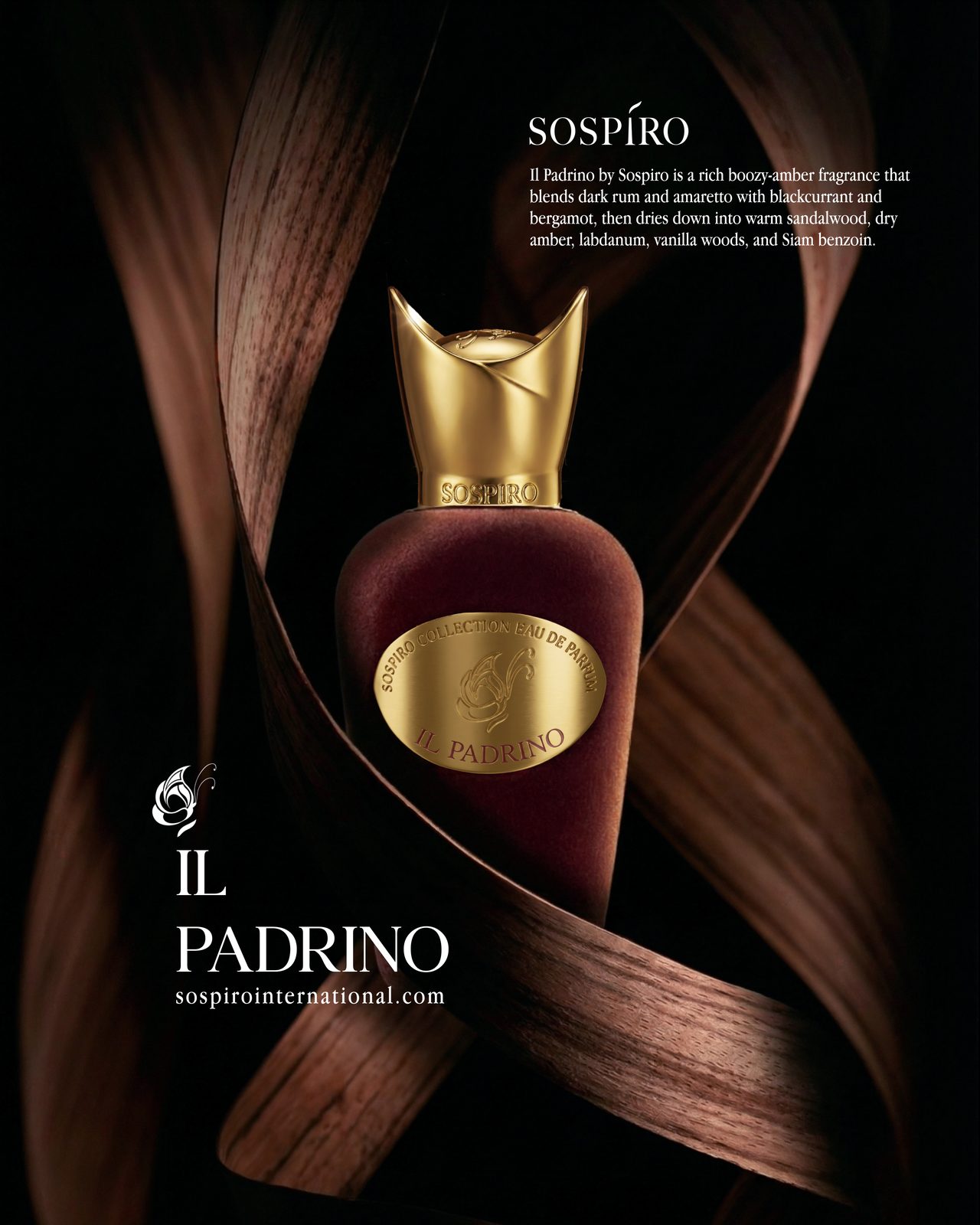 Sospiro — fragrance brand identity moodboard by Innovex
