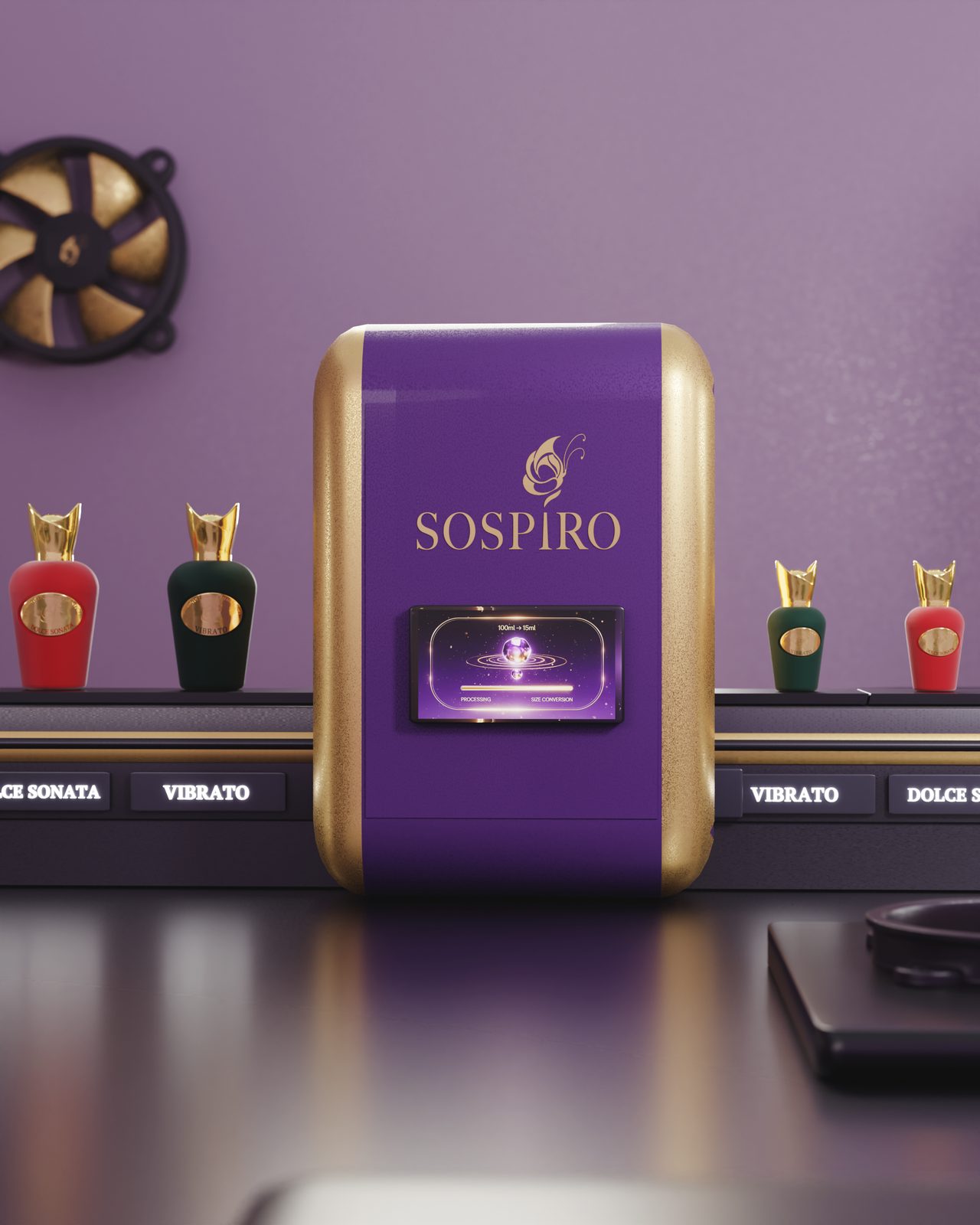 Sospiro — fragrance brand identity moodboard by Innovex