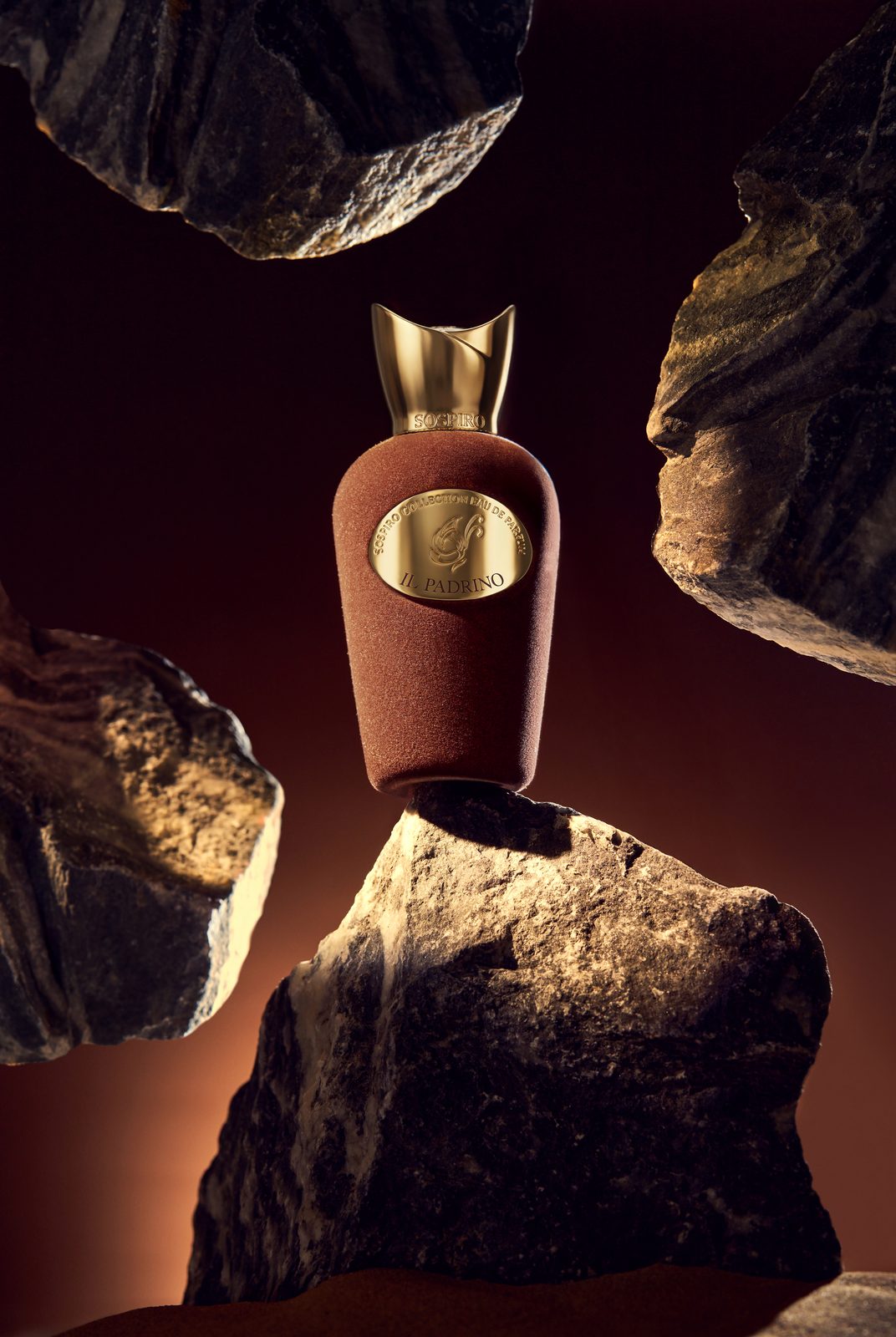 Sospiro — fragrance brand identity moodboard by Innovex
